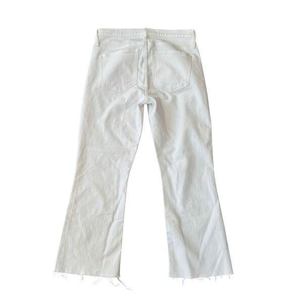 J. Crew 9" demi-boot crop jean in white wash raw hem size 31 - Picture 5 of 13